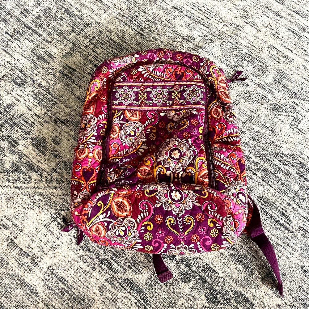 Vera Bradley “Safari Sunset” Print Quilted Backpack with Laptop Sleeve